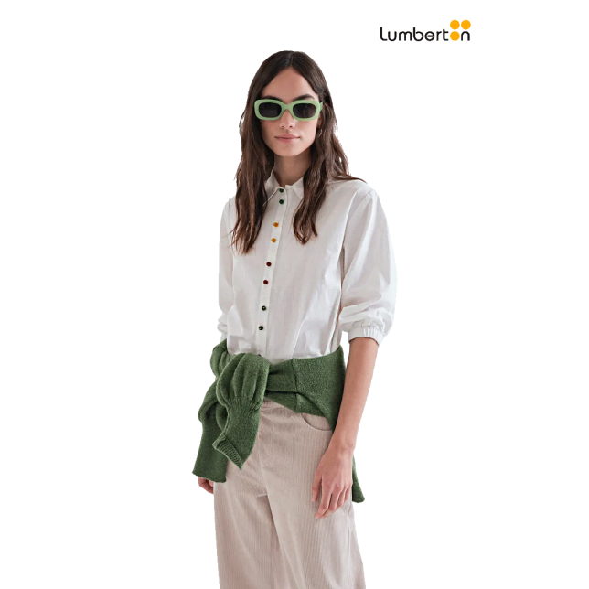 Camisa Blanca M/C Larga Con...