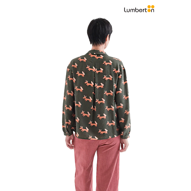 Camisa M/L Oscura Estampado...