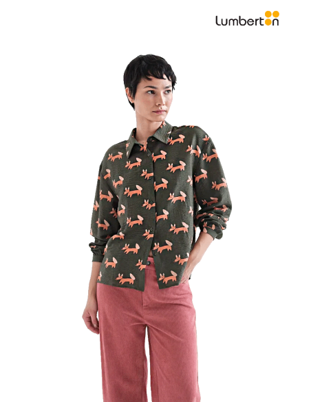 Camisa M/L Oscura Estampado Perritos11024 Compañía Fantástica