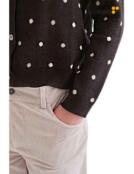 Chaqueta Corta Negra Estampado Topos10208 Compañía Fantástica
