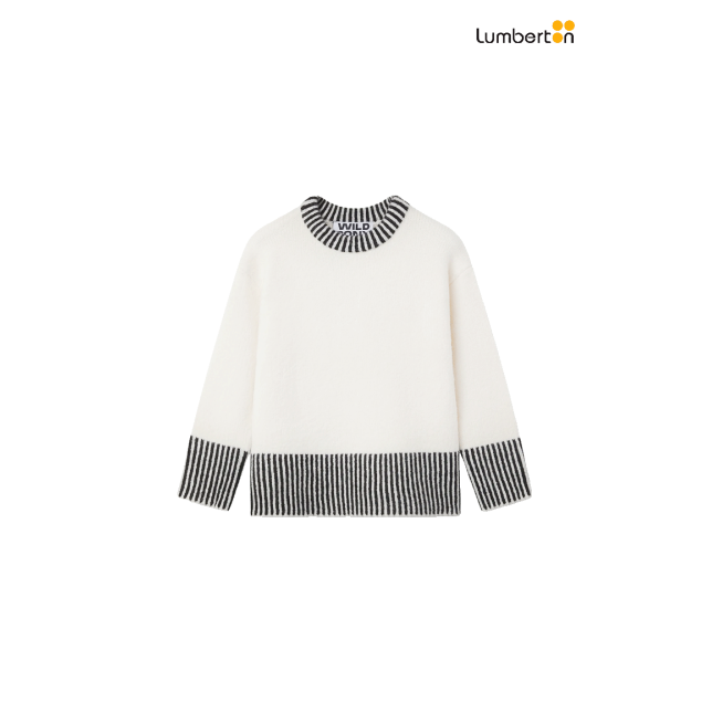Jersey Blanco Con Cuello Rayas...