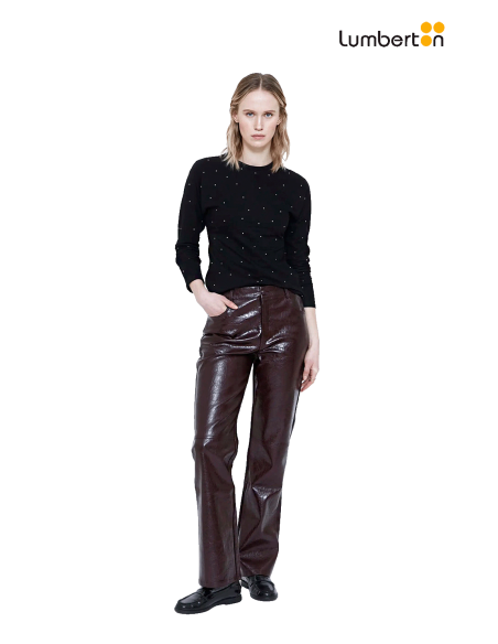 Camiseta Negra M/L Tachuelas Brillantes11245 Wild Pony