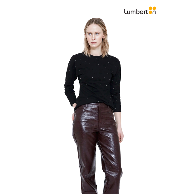 Camiseta Negra M/L Tachuelas...