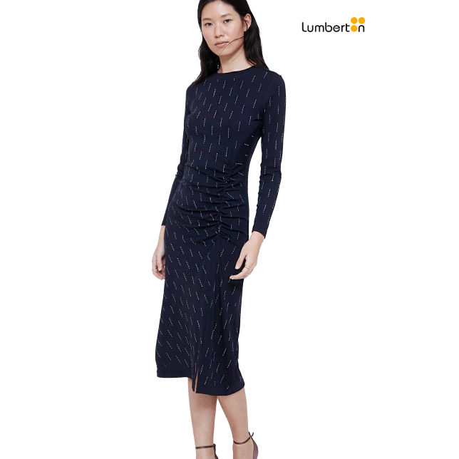 Vestido Marino Tachuelas Brillantes...