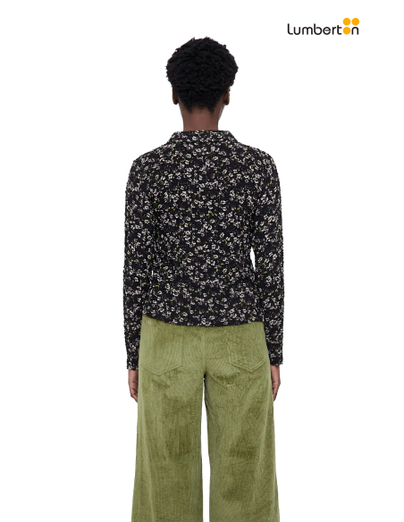 Camisa Rizada Marrón Estampada11281 Wild Pony