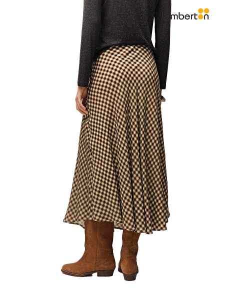 Falda Midi Cuadros MarrónFA927 Systemaction