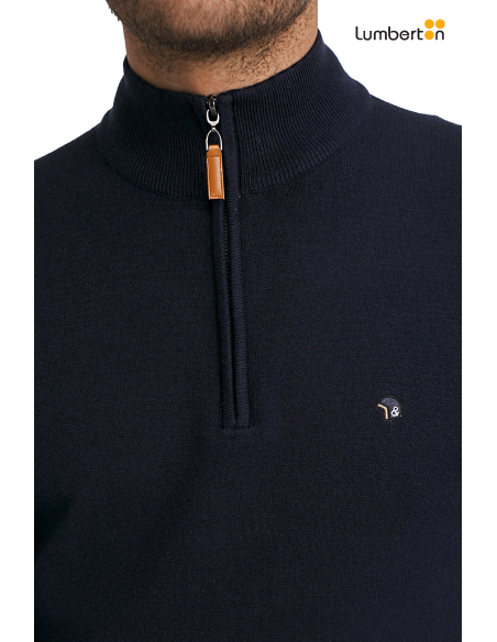 Chaqueta Punto Cremallera Azul Marino FLOXTOP Benson Cherry