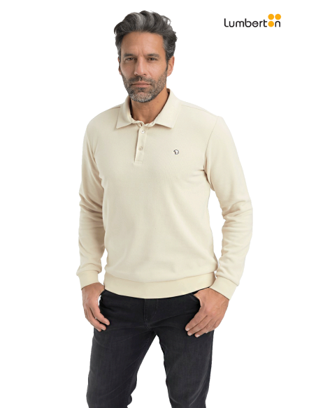 Polo Botones Pana BeigeMIAMI Benson Cherry