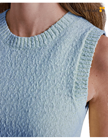 Chaleco Punto Azul ClaroSLEEV2 DKNY