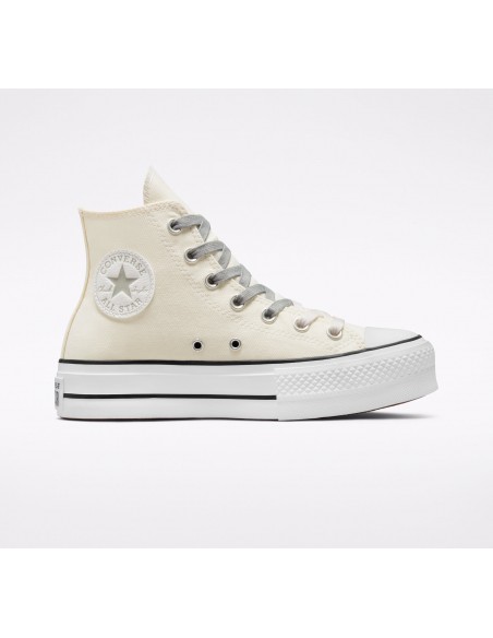 Converse bota plataforma loneta beige C22P572955