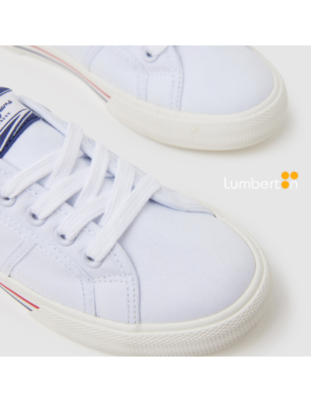 Sneaker Pepe Jeans blanca de lona Basy