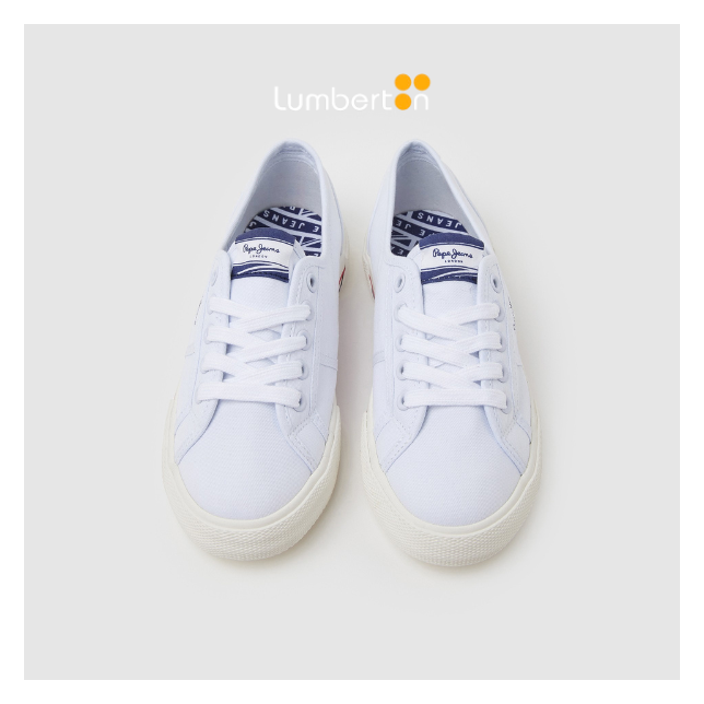Sneaker Pepe Jeans blanca de lona Basy