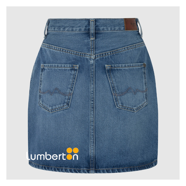 Falda PEPE Denim Azul Corta Costuras... Falda PEPE Denim Azul Corta Costuras...