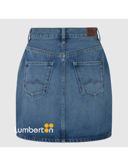 Falda PEPE Denim Azul Corta Costuras RACHEL