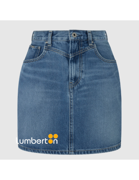 Falda PEPE Denim Azul Corta Costuras RACHEL