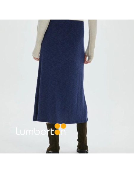 Falda SYSTEMACTION Azul Midi Jaspeada Canalé FA915