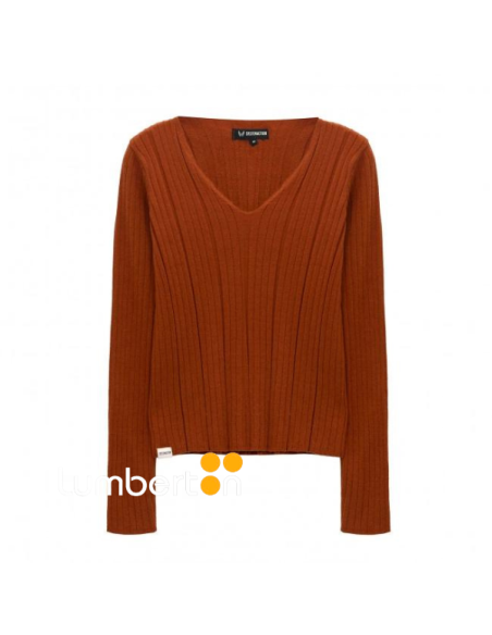 Jersey SYSTEMACTION Naranja M/L Canalé Ancho Cuello Pico JE910