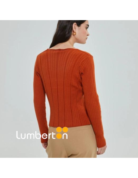 Jersey SYSTEMACTION Naranja M/L Canalé Ancho Cuello Pico JE910