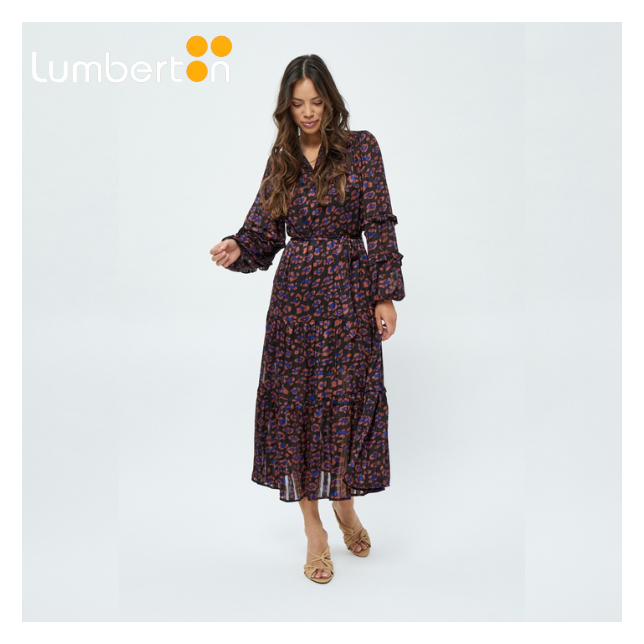 Vestido largo de gasa estampado 6832 Vestido largo de gasa estampado 6832