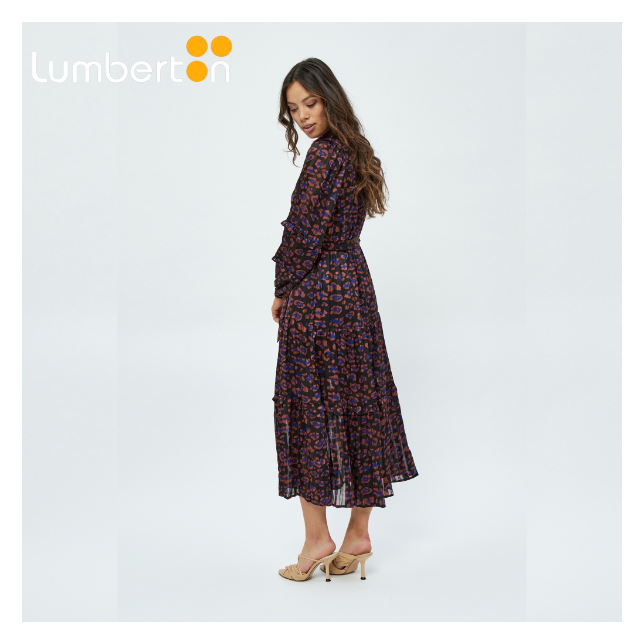 Vestido largo de gasa estampado 6832 Vestido largo de gasa estampado 6832