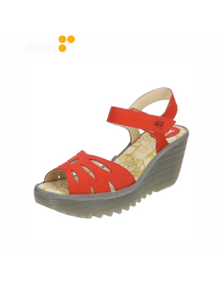 SANDALIA PLATAFORMA PALA MARIPOSA ROJA CUPIDOS