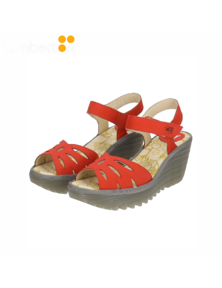 SANDALIA PLATAFORMA PALA MARIPOSA ROJA CUPIDOS
