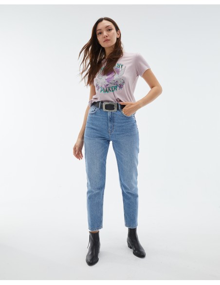CAMISETA FANTASY MANGA CORTA LILA CT212
