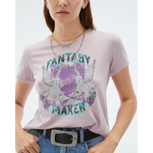 CAMISETA FANTASY MANGA CORTA LILA CT212 CAMISETA FANTASY MANGA CORTA LILA CT212