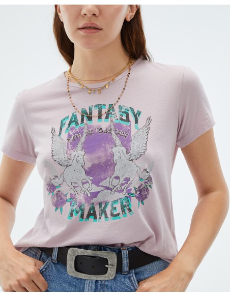 CAMISETA FANTASY MANGA CORTA LILA CT212