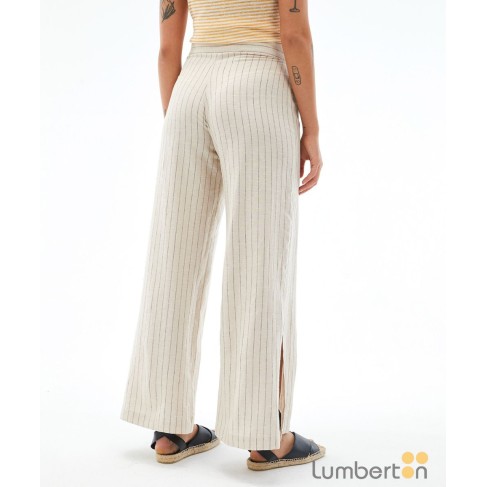 Pantalón lino beig raya... 2