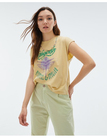 Camiseta color amarillo melón CT421