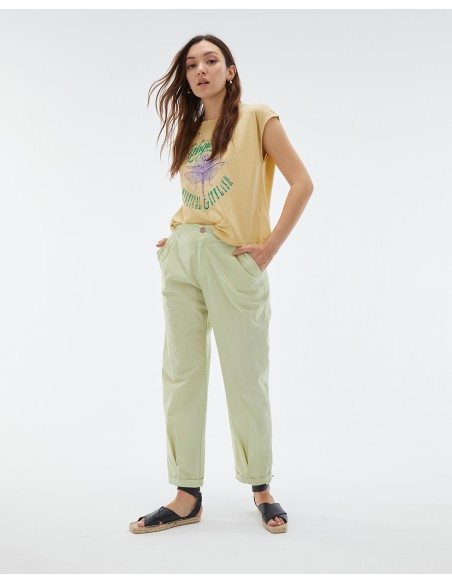 Camiseta color amarillo melón CT421