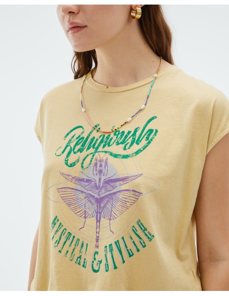 Camiseta color amarillo melón CT421