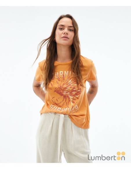 CAMISETA NARANJA MANGA CORTA CT317