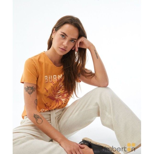 CAMISETA NARANJA MANGA CORTA CT317