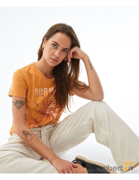 CAMISETA NARANJA MANGA CORTA CT317