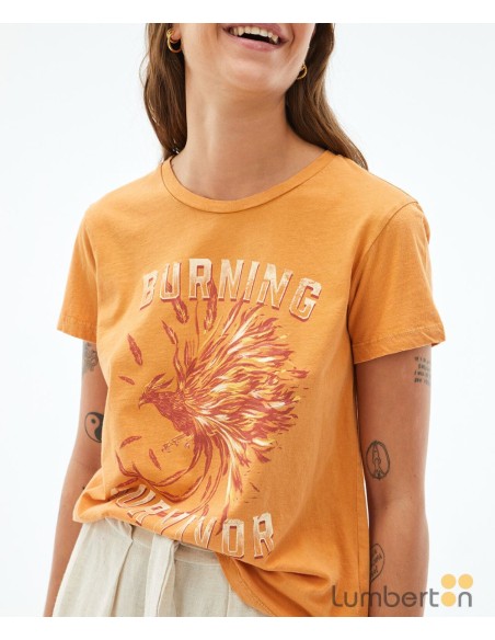 CAMISETA NARANJA MANGA CORTA CT317