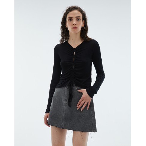 MINIFALDA GRIS OSCURO...