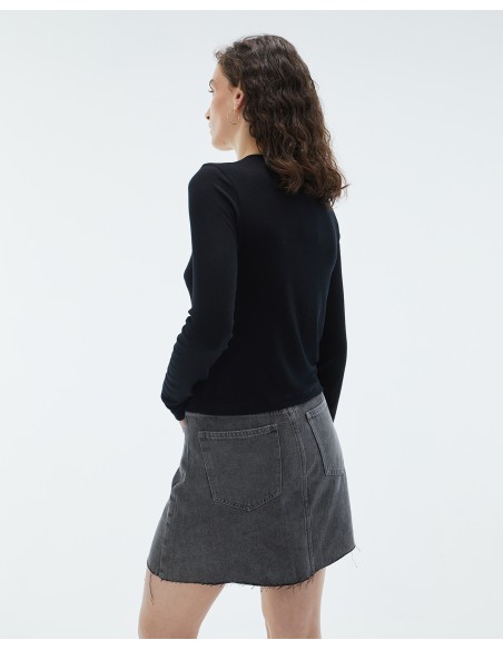 MINIFALDA GRIS OSCURO TACHUELAS FT101CI