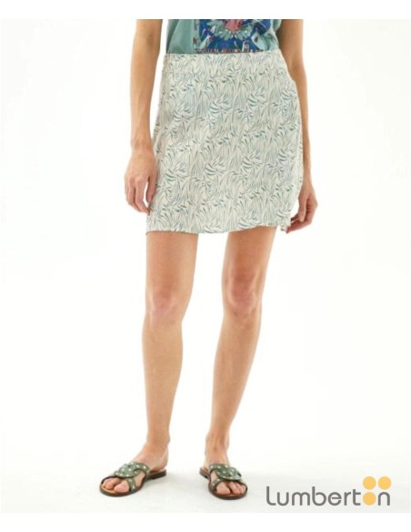 FALDA MINI PAREO ESTAMPADO BICOLOR FA310