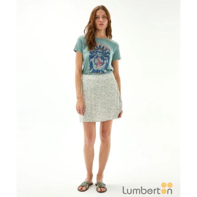 FALDA MINI PAREO ESTAMPADO BICOLOR FA310