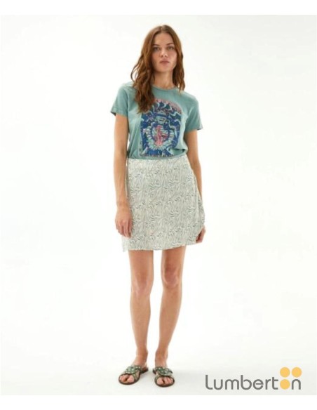 FALDA MINI PAREO ESTAMPADO BICOLOR FA310