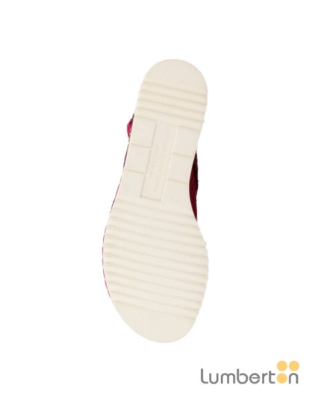 Sandalia fucsia trenzada cruzada hebilla MILANF