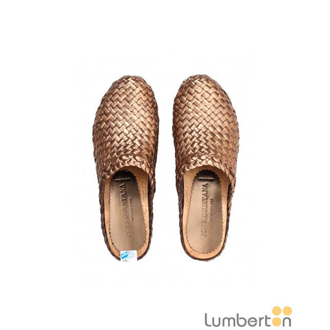 Zueco trenzado marrón madera CHILEM...