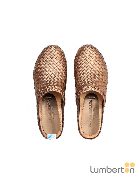Zueco trenzado marrón madera CHILEM Pons Quintana
