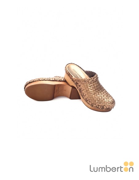 Zueco trenzado marrón madera CHILEM Pons Quintana
