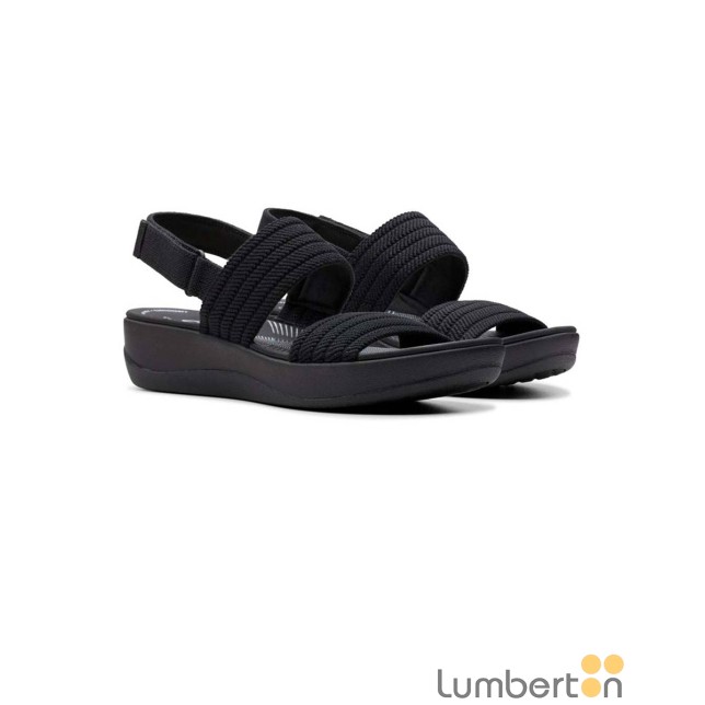 Sandalia negra tiras elásticas ARLAN Sandalia negra tiras elásticas ARLAN