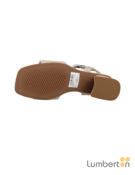 Sandalia beig tacón repunte pala hebillaSIARA65B