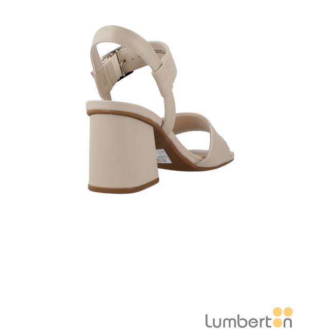 Sandalia beig tacón repunte pala... Sandalia beig tacón repunte pala...