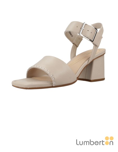 Sandalia beig tacón repunte pala hebillaSIARA65B